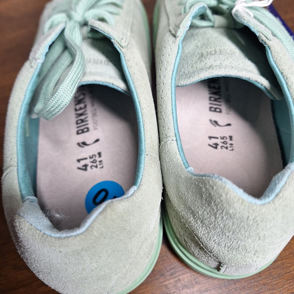 Birkenstock Bend Low embossed suede sneakers mint green NWT EU 41 US 10 women's - Picture 4 of 9